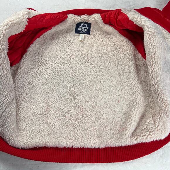 Woolrich Vintage Sherpa Lined Red Wool Bomber Jacket men’s size XL USA Made - Picture 3 of 9